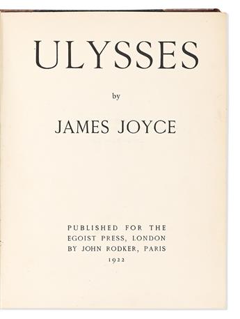 Joyce, James (1882-1941) Ulysses, First English Edition.